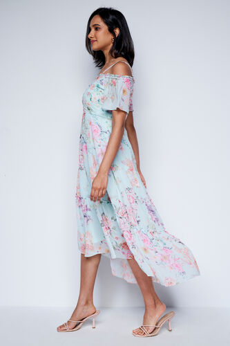 Multi Color Off Shoulder Gown, Multi Color, image 2